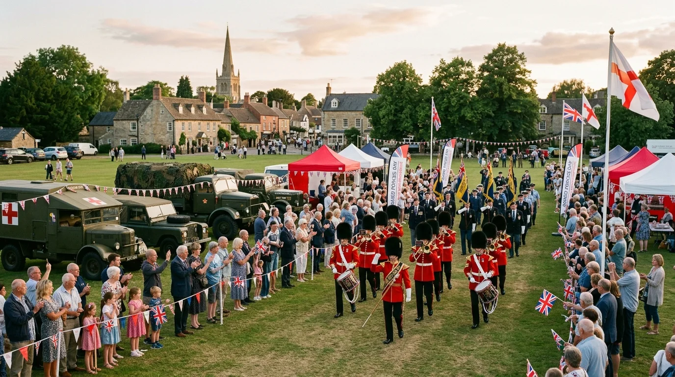 Armed Forces Day celebrations with military displays at Pingle Field, Bicester