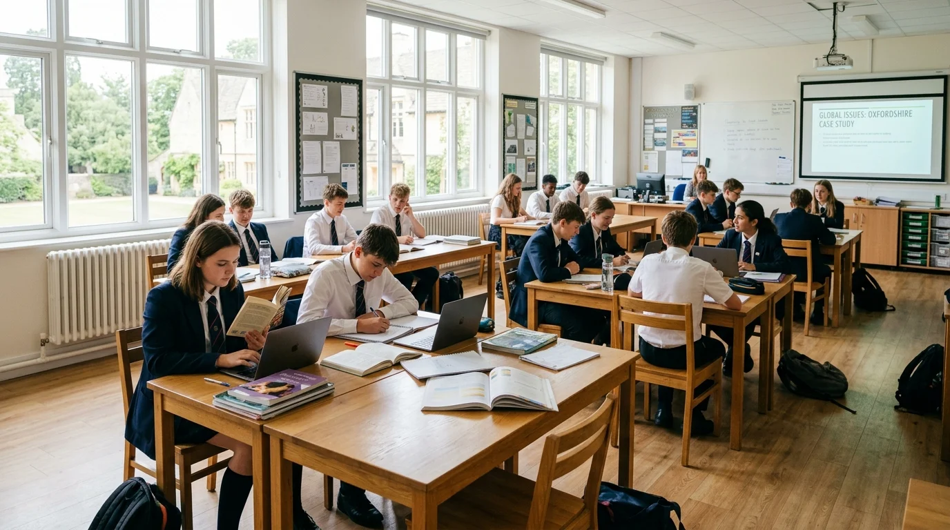 Modern secondary school classroom in Bicester