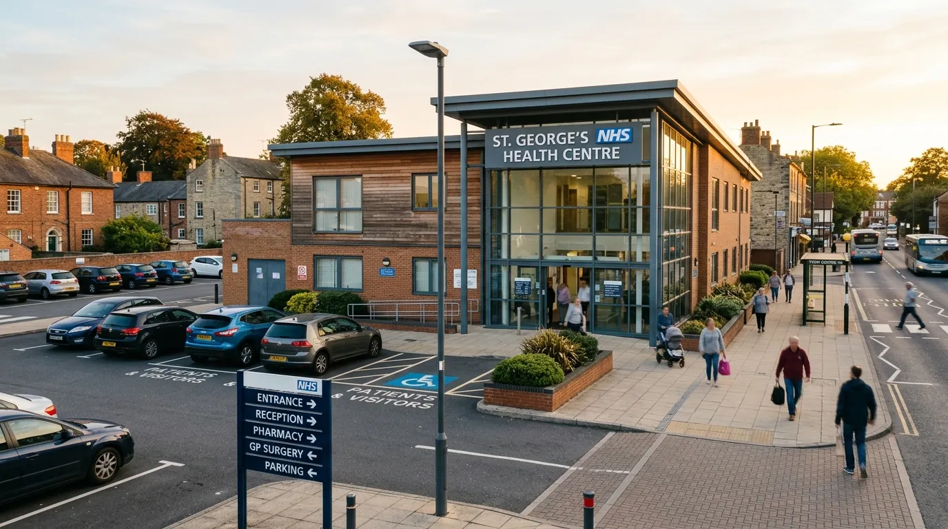 Modern GP surgery and health centre exterior in Bicester
