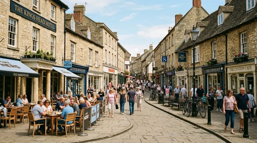 Historic Market Square on Sheep Street in Bicester town centre