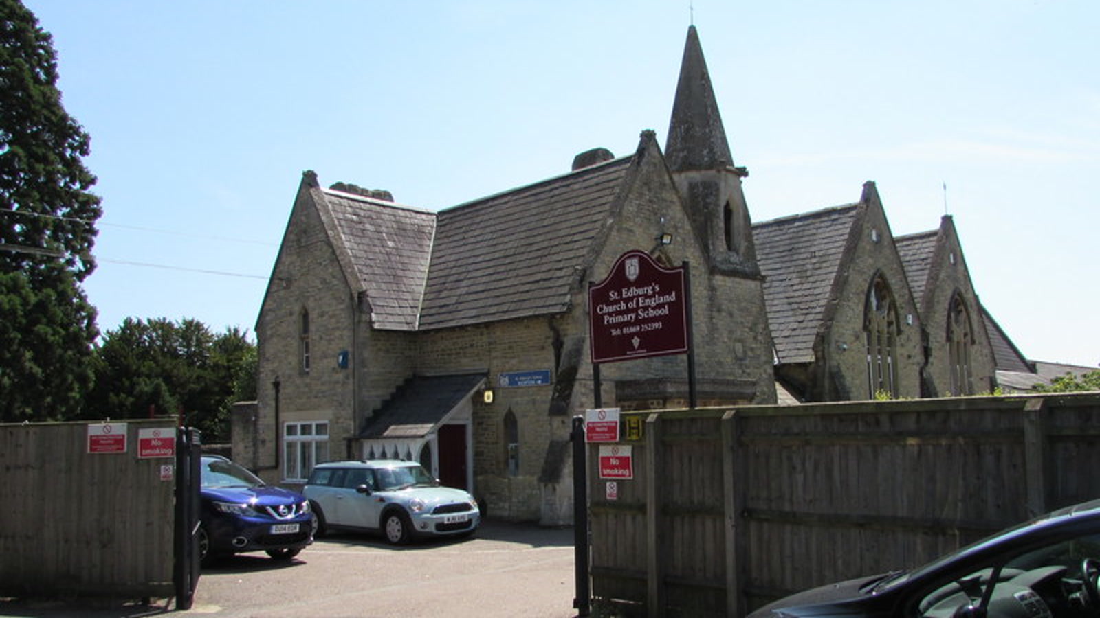 St Edburg's Church of England Primary School foundation building and entrance in Bicester.